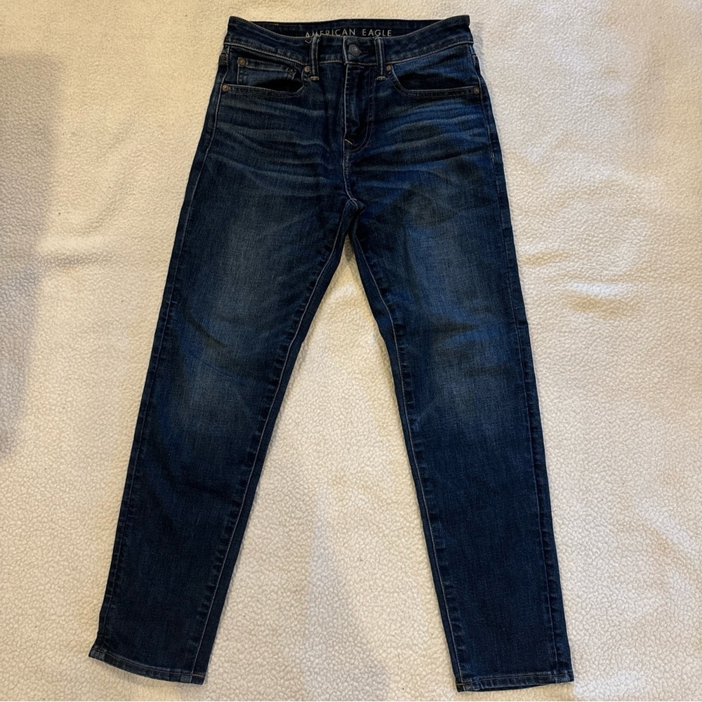 American Eagle Outfitters Mens Next Level Flex Athletic Blue Jeans Size 28X30